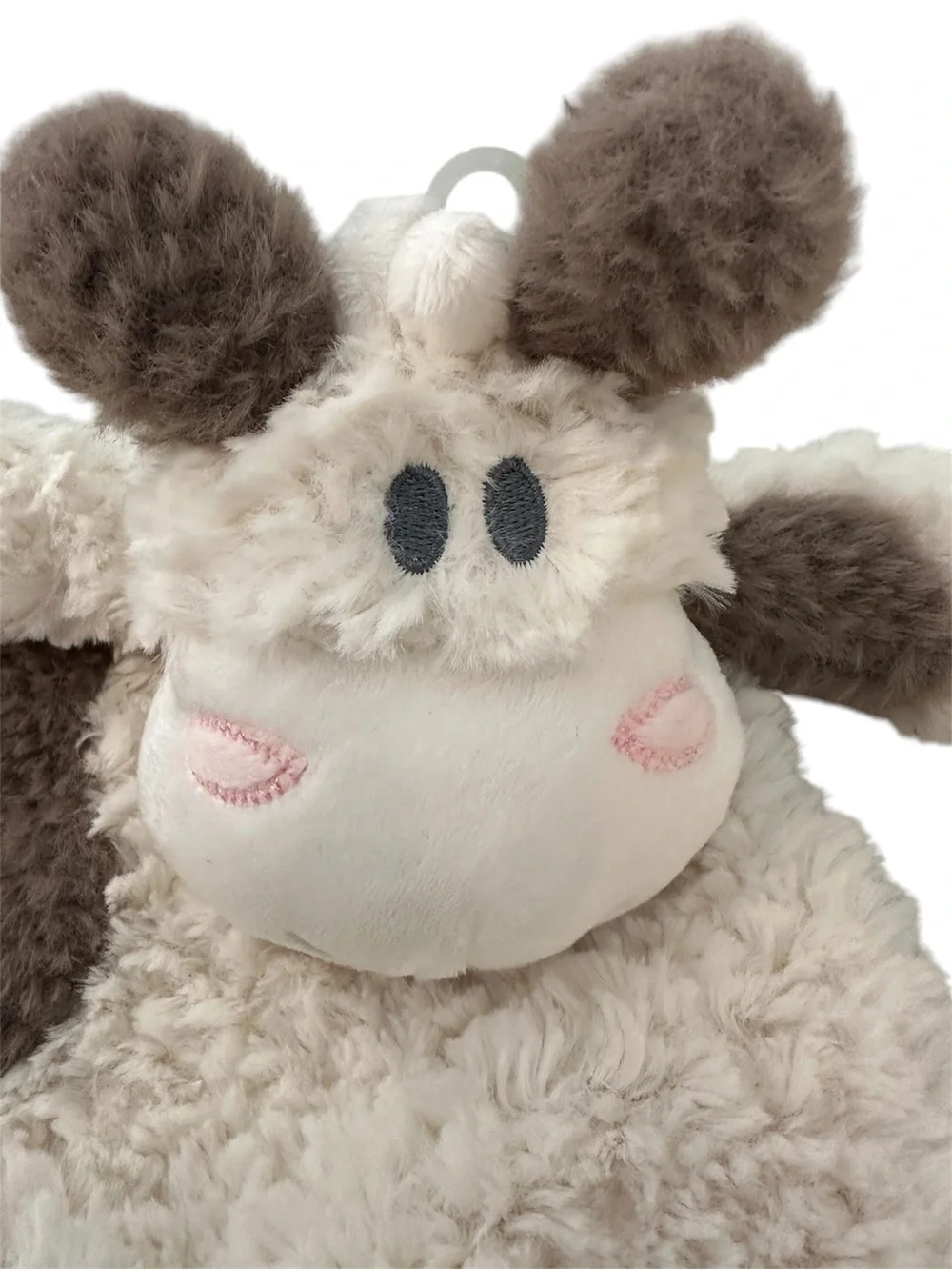 Demdaco Moozer Cow Rattle Blankie Security Blanket Lovey Plush Soft Toy